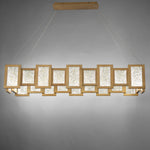 Fury 48" Wide LED Suspended Linear Chandelier with Opal Glass Shade
