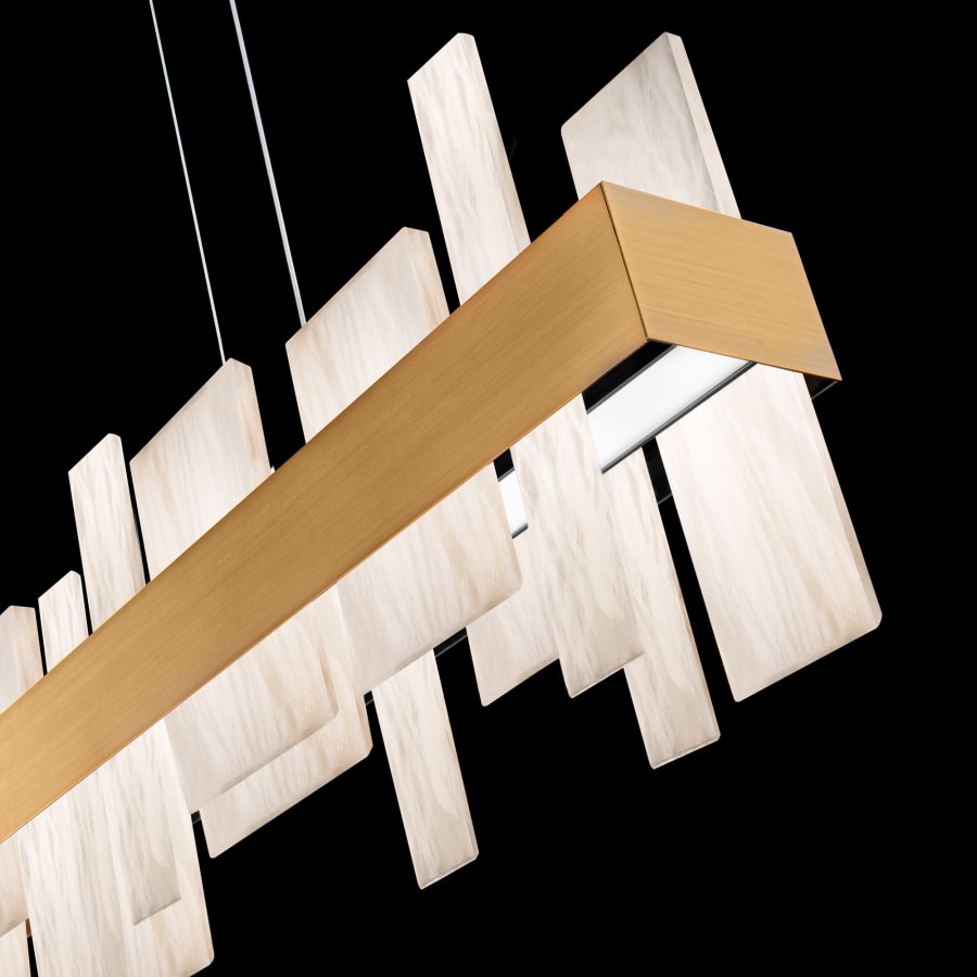 Acropolis 46" Wide LED Abstract Linear Chandelier