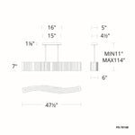 Rhiannon 48" Wide LED Linear Chandelier