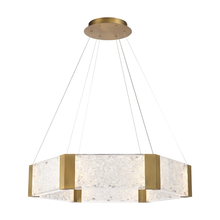 Forever 34" Wide LED Suspended Drum Chandelier with K5 Crystal Shades