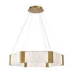 Forever 34" Wide LED Suspended Drum Chandelier with K5 Crystal Shades