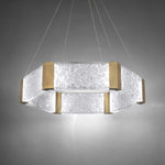 Forever 34" Wide LED Suspended Drum Chandelier with K5 Crystal Shades