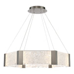 Forever 34" Wide LED Suspended Drum Chandelier with K5 Crystal Shades