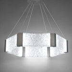 Forever 34" Wide LED Suspended Drum Chandelier with K5 Crystal Shades