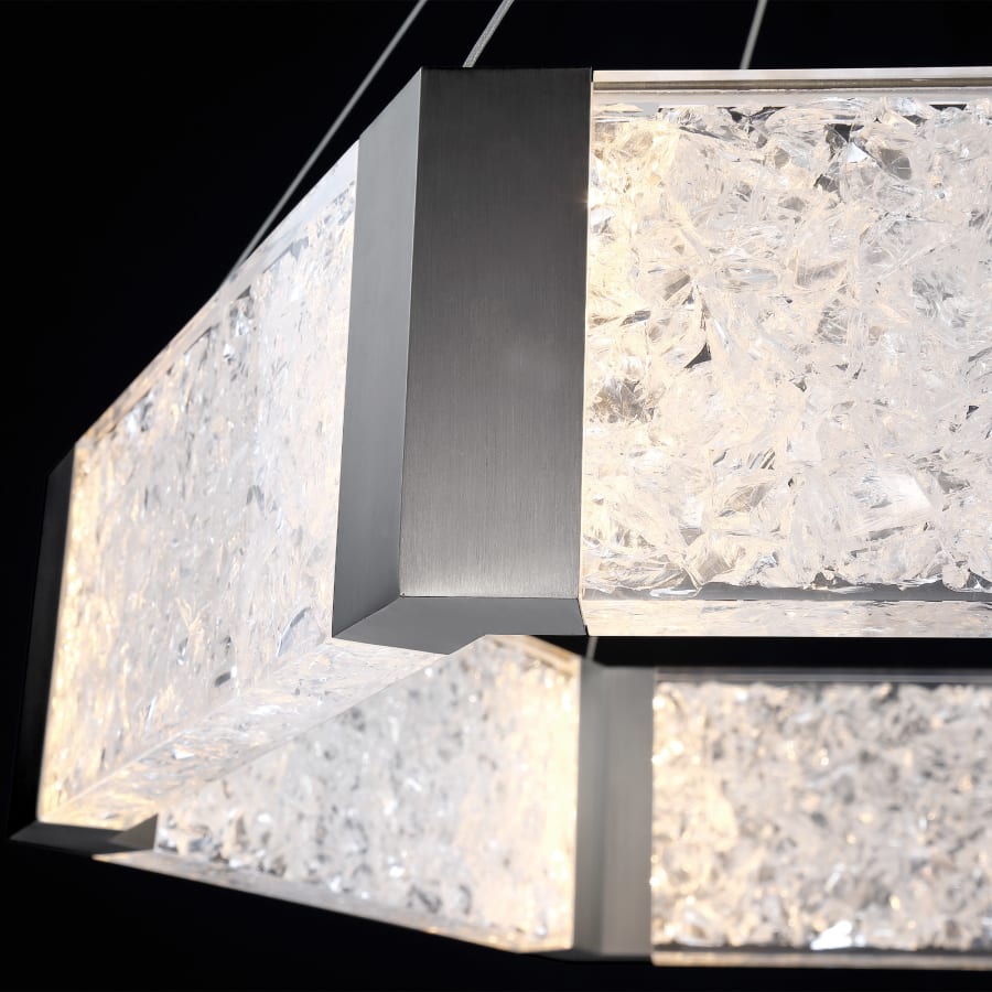 Forever 34" Wide LED Suspended Drum Chandelier with K5 Crystal Shades