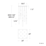 Minx 13 Light 20" Wide LED Crystal Multi Light Pendant