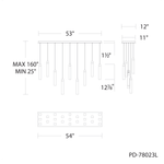 Minx 23 Light 12" Wide LED Crystal Multi Light Pendant