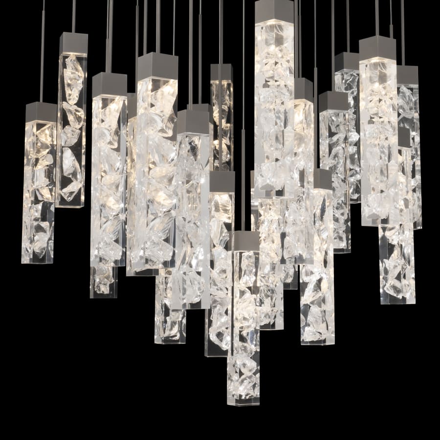 Minx 25 Light 28" Wide LED Crystal Multi Light Pendant