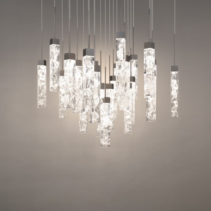 Minx 25 Light 28" Wide LED Crystal Multi Light Pendant