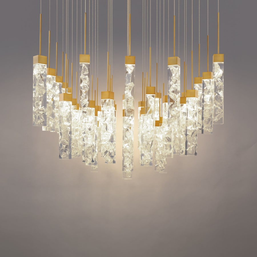 Minx 41 Light 36" Wide LED Crystal Multi Light Pendant