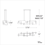 Amari 58" Wide LED Chandelier