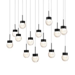 Double Bubble 14 Light 10" Wide LED Suspension Multi Light Pendant