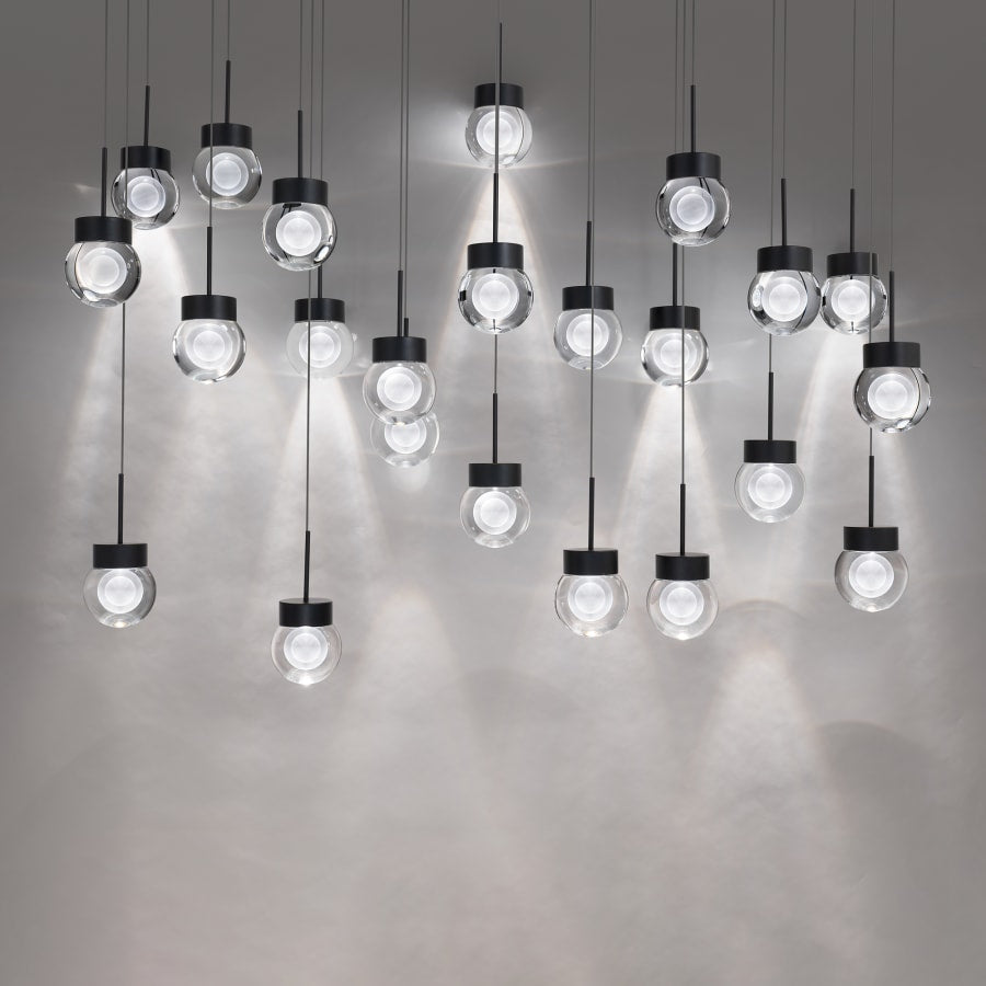 Double Bubble 23 Light 14" Wide LED Suspension Multi Light Pendant
