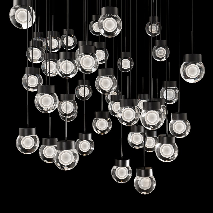 Double Bubble 41 Light 28" Wide LED Suspension Multi Light Pendant