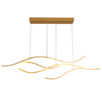 Wave Linear Hanging Branch Chandelier LED Island Pendant Light