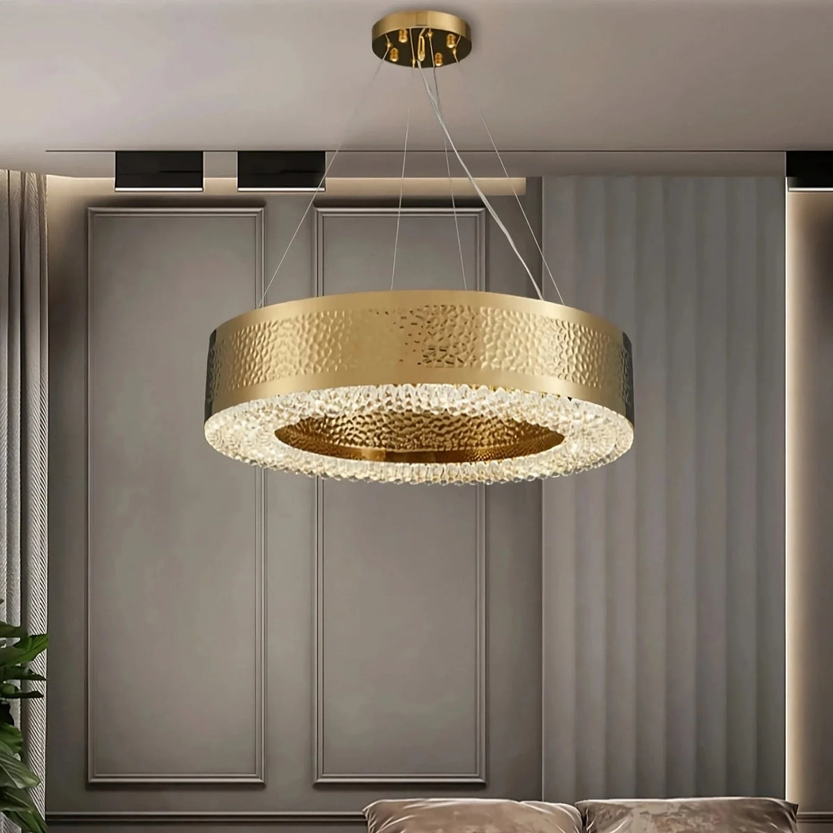 Giovanni Gold Plated Crystal Chandelier