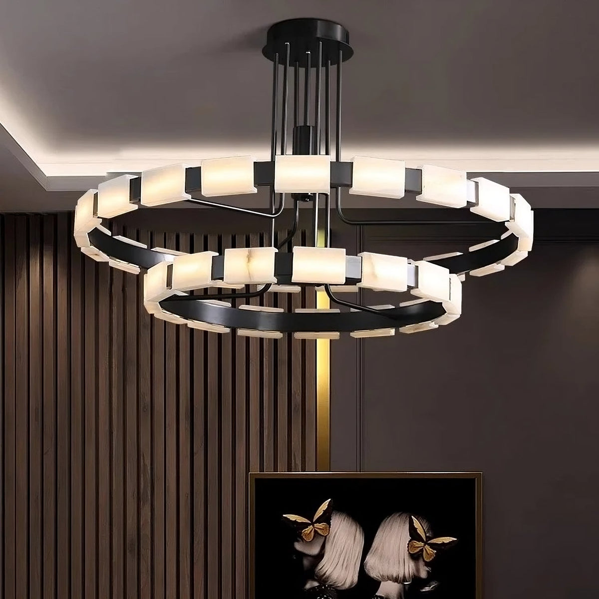 VillaMarble Mid-Century Modern Chandelier