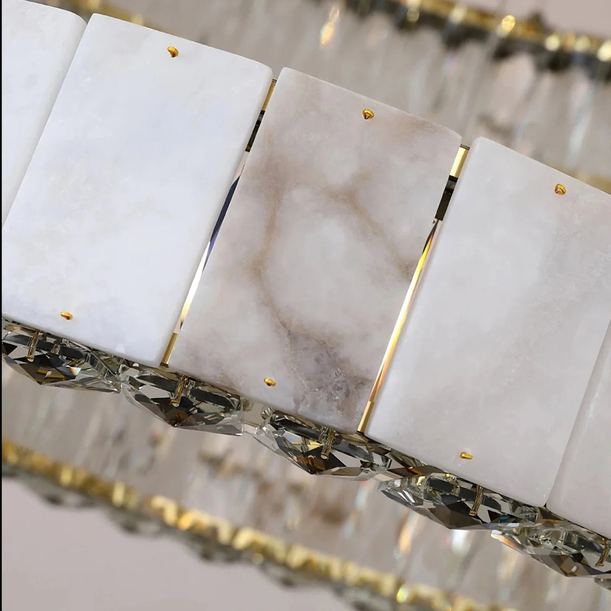 Marble & Crystal Modern Chandelier