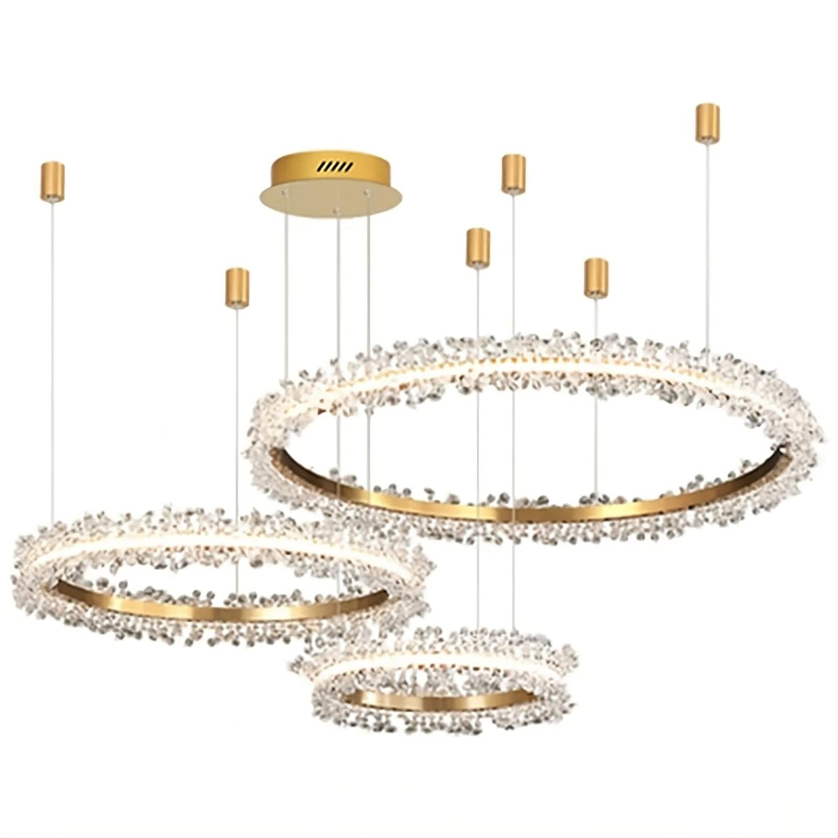 Capri 3-Ring Crystal Chandelier