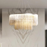 Cadena Steel Tassel Modern Chandelier