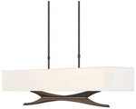 Moreau 42"W Oil Rubbed Bronze Short Height Pendant w/ Anna Shade