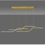 Linear Curved Minimalist Modern Chandeliers Dining Room Lighting Ceiling Light