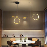 2 Circles LED Nordic Hanging Ceiling Lights Island Lights Chandeliers