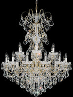 New Orleans Chandelier, 18-Light, Aurelia Gold, Clear Swarovski Crystal, 36"W (3660-211S 17QVUT)