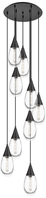 Newton Sphere 27.25"W 12 Light Brushed Brass Multi Pendant w/ Smoke Sh