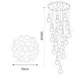 Acrylic Bubble Globe LED Modern Pendant Light Hanging Lamp Island Lights