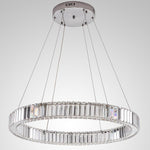 Luxury 1-Light Ring Shaped Wagon Wheel Chandelier in Gold Finish