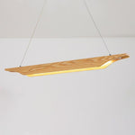 Unique Wood Design LED Modern Rustic Chandelier Kitchen Island Lighting
