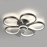 Nordic Flower Ceiling Fan Light LED Flush Mount Ceiling Fan Lamp