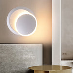 Nordic Minimalist LED Rotatable Round Wall Lights for Living Room Dining Room Cafe