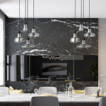 Nordic Minimalist Shadow Glass Pendant Light LED Hanging Lighting for Living Room Bar