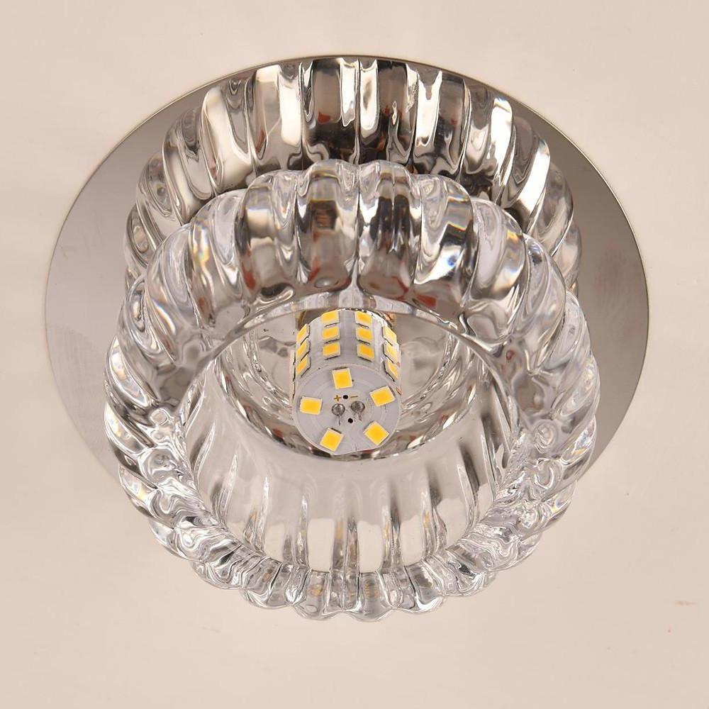 Chandelier Geometric Flush Mount Kitchen Light Fixtures Metal Crystal Ceiling Lights