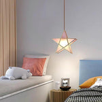 Double Star Shaped Kitchen Pendant Lights Copper Glass Pendant Lighting