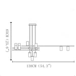 Metal Sputnik Chandelier Geometrical Gold Chandelier for Living Room