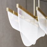 Nyra 72" Wide Plated Brass LED Linear Pendant Light
