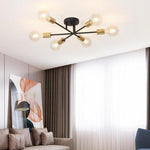 Modern LED Nordic Style Geometric Sputnik Semi Flush Mount Ceiling Light