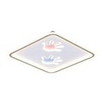 Round Hands Image LED Nordic Flush Mount Lighting Ceiling Lights Hanging Light