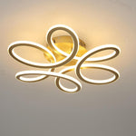Swirl Flower Shaped Dimmable LED Modern Flush Mount Lighting Ceiling Light