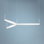 Ola�?55" Wide Satin White LED Kitchen Island Light Pendant