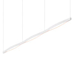 Ola 82" Wide Satin White LED Kitchen Island Light Pendant