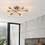 Modern LED Nordic Style Geometric Sputnik Semi Flush Mount Ceiling Light