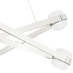 Orbit 38" Wide Polished Nickel 6-Light LED Chandelier