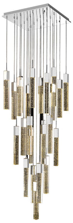 Original Glacier 28"W Polished Chrome 25-Light LED Pendant