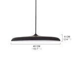 16'' Flat Circular Adjustable Metal LED Modern Pendant Lights Island Lights