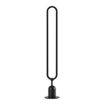 Minimalist Long Oval Ring Led Waterproof Black Modern Solar Lights Outdoor