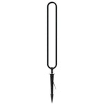 Minimalist Long Oval Ring Led Waterproof Black Modern Solar Lights Outdoor